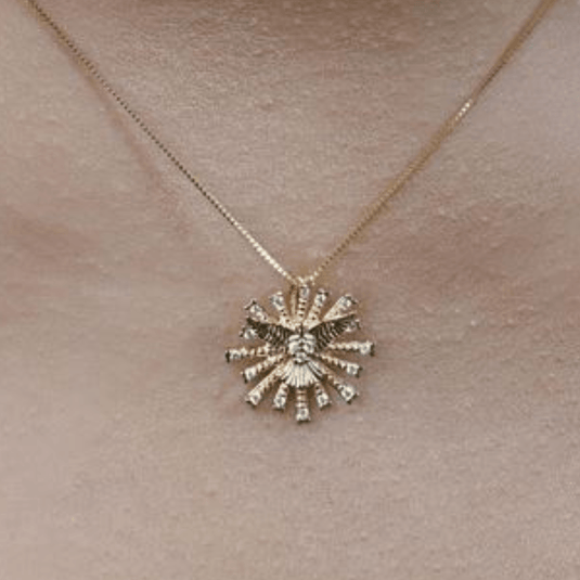 Pingente Ornato Divino Espirito Santo Ouro 18k