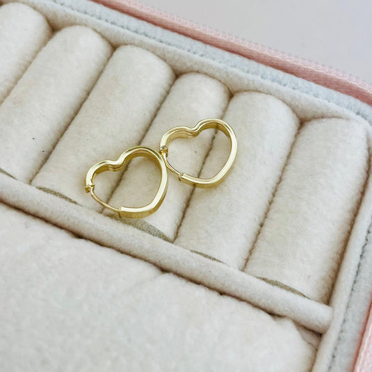 Argola Coração – Ouro 18K