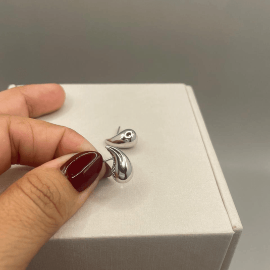 Brinco Gota Rodinada Pequeno - Prata 925