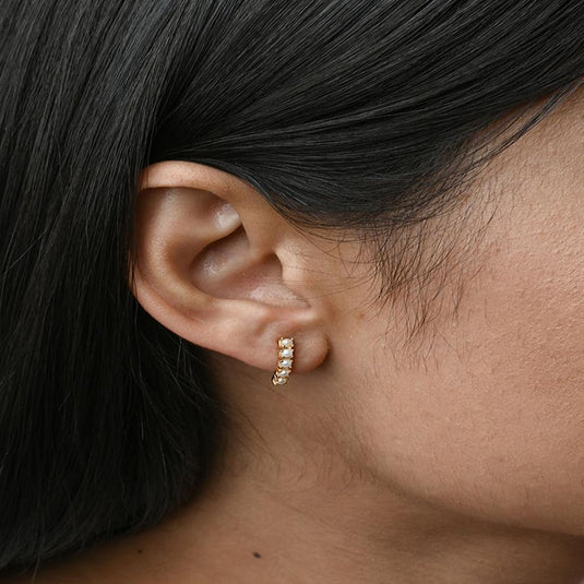 Brinco Aparador de Pérolas em Ouro 18k