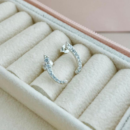 Brinco Ear Cuff com Pedras – Prata 925