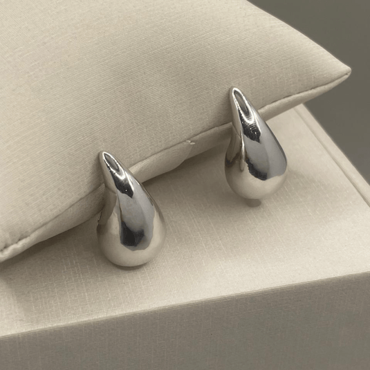 Brinco Gota Boleada Média Prata 925