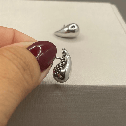 Brinco Gota Rodinada Pequeno - Prata 925