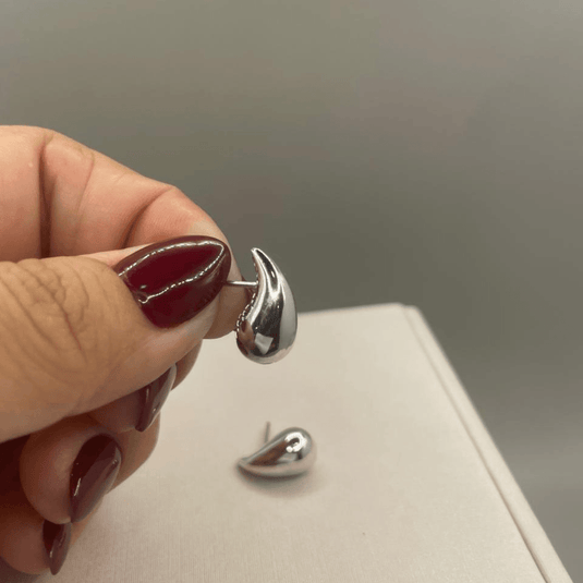 Brinco Gota Rodinada Pequeno - Prata 925