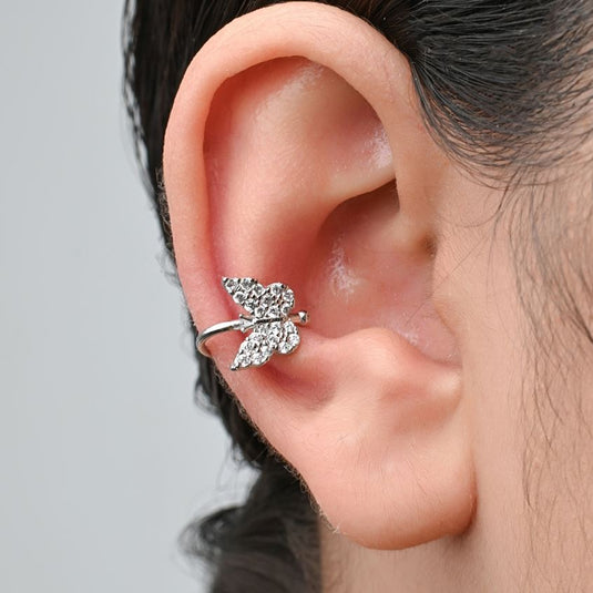 Brinco Piercing Borboleta Prata 925