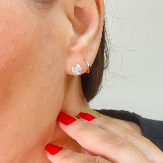 Brinco Ponto de Luz Prata 925 7mm.