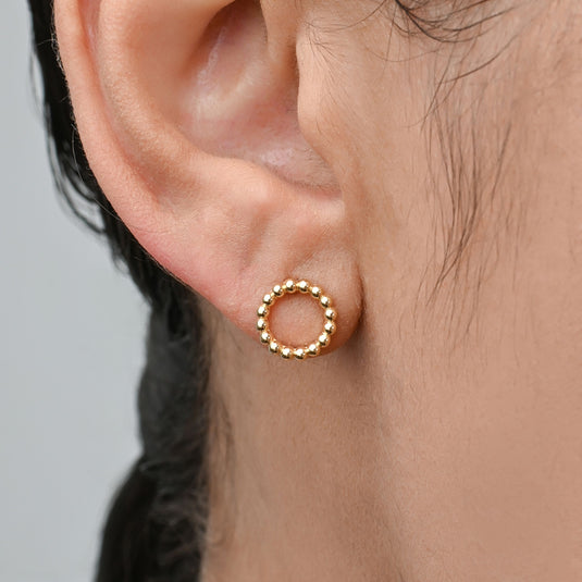 Brinco Redondo Pequeno Ouro 18k