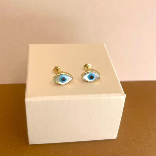 Brinco Olho Grego de Ouro 18k