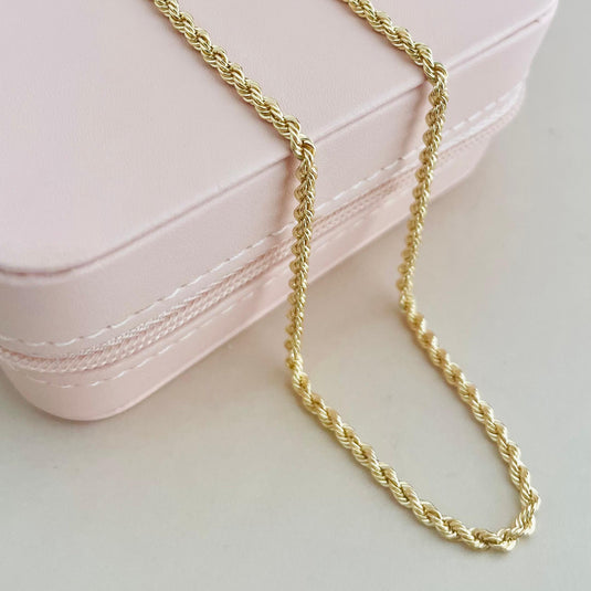 Corrente Corda Italiana 45cm – Ouro 18K