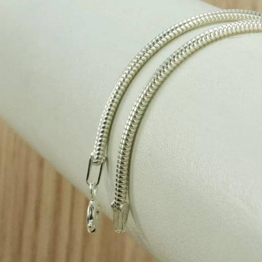 Corrente Italiana Rabo de Rato 45cm Prata 925