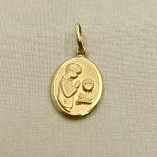Pingente Primeira Comunhão Menino de Ouro 18k