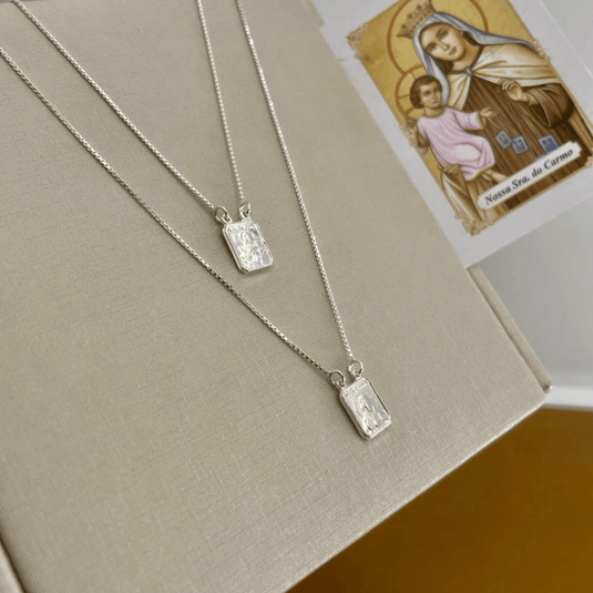 Escapulário Tradicional 70cm Prata 925