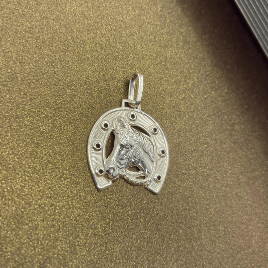 Pingente Cavalo Ferradura Prata 925