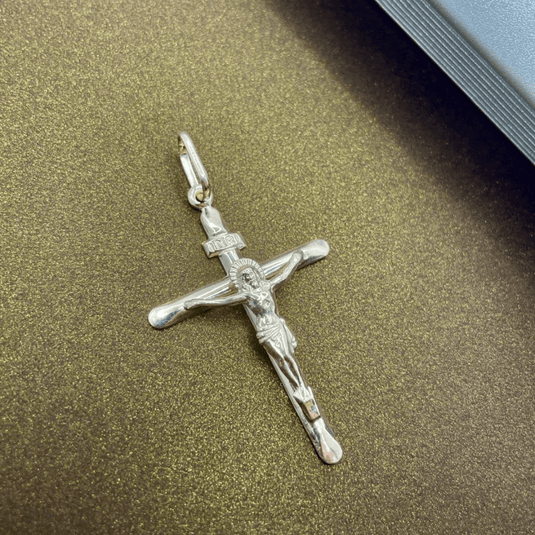 Pingente Crucifixo com Cristo em Prata 925