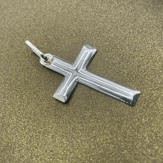 Pingente Cruz Lisa em Prata 925