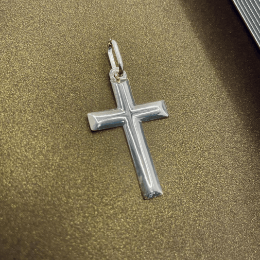 Pingente Cruz Lisa em Prata 925