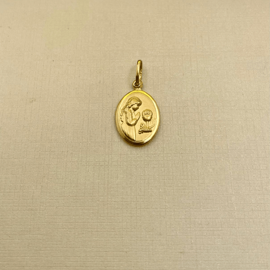 Pingente Primeira Comunhão Menina de Ouro 18k