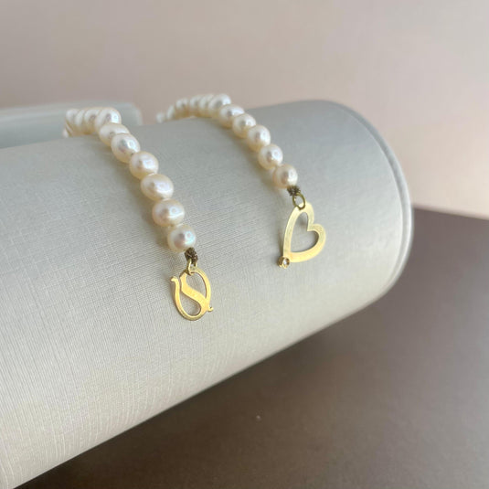 Pulseira Pérola Cora com Feixe em Ouro 18k - 18cm2