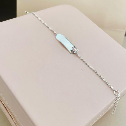 Pulseira Infantil Chapada Coração – Prata 925