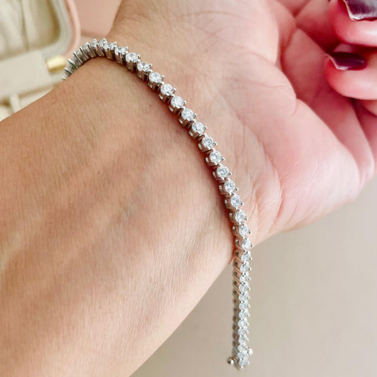 Pulseira Riviera Zircônias Prata 925