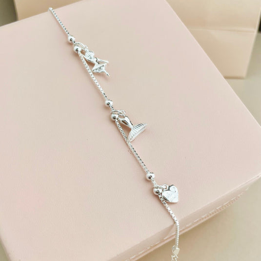 Pulseira com Berloques – Prata 925