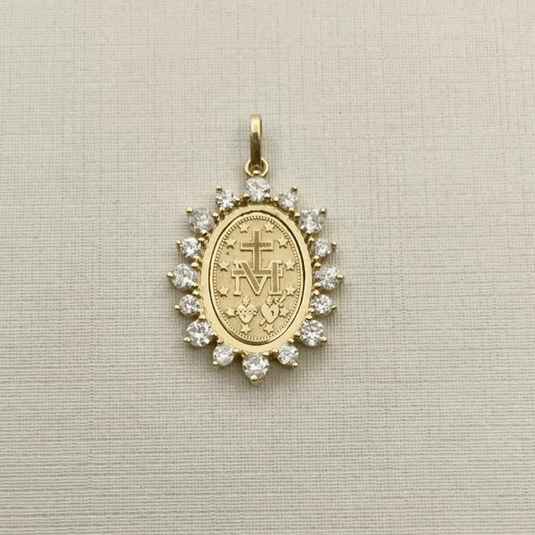 Pingente Medalha Nossa Senhora das Graças Ouro 18k
