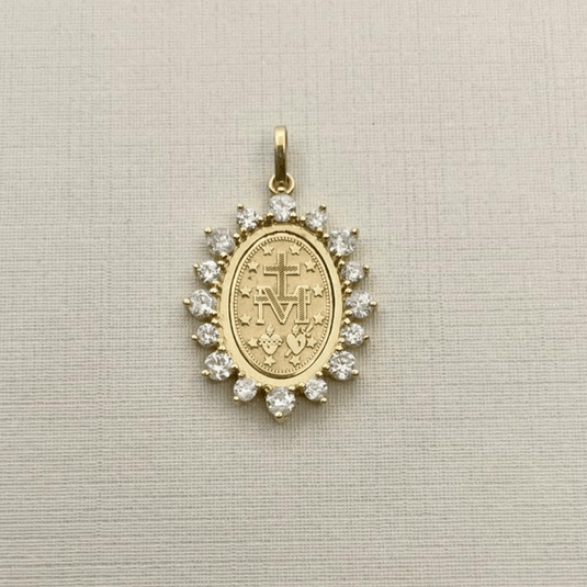 Pingente Medalha Nossa Senhora das Graças Ouro 18k