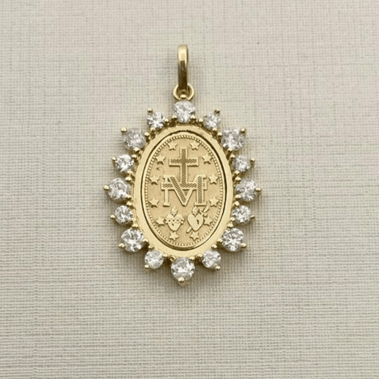 Pingente Medalha Nossa Senhora das Graças Ouro 18k