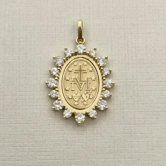 Pingente Medalha Nossa Senhora das Graças Ouro 18k