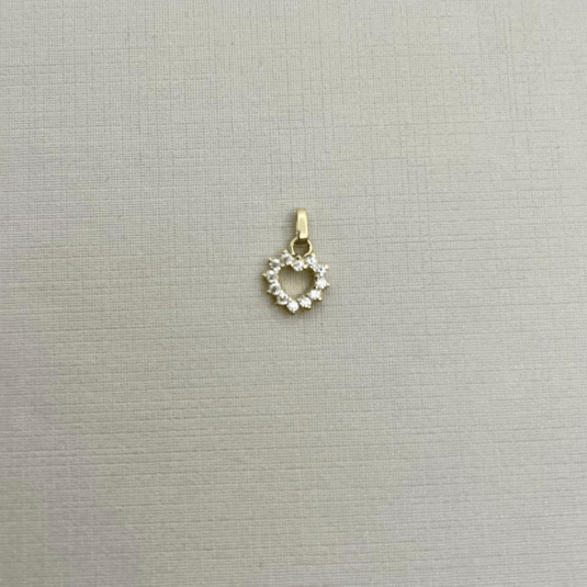 Pingente Coração Pequeno Vazado Ouro 18k