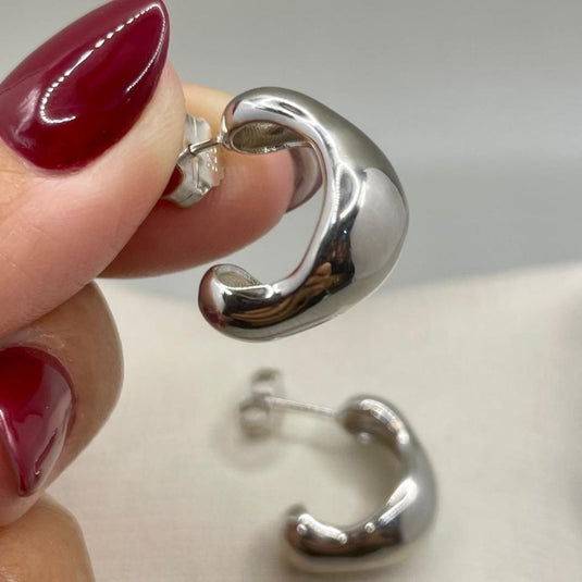 Anel Duplo Bolinhas e Zircônias em Prata 925 
