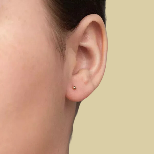 Brinco Bolinha Baby 3,00 mm em Ouro 18k – Delicadeza e Elegância para os Pequenos