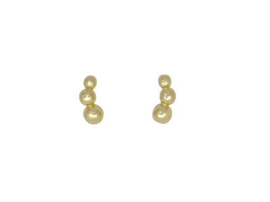 Brinco Ear Cuff Pequeno 3 Bolas - Semijoia Premium