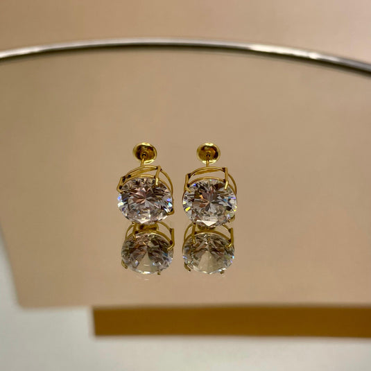 Brinco Ponto de Luz Galeria Grande 10MM em Ouro 18k – Brilho e Sofisticação.