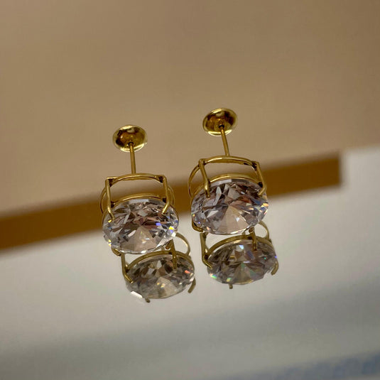 Brinco Ponto de Luz Galeria Grande 10MM em Ouro 18k – Brilho e Sofisticação