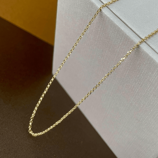 Corrente Elo Português Mine 60cm em Ouro 18k