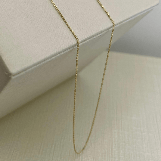 Corrente Elo Batido Italiana Diamantada Ouro 18k 60cm