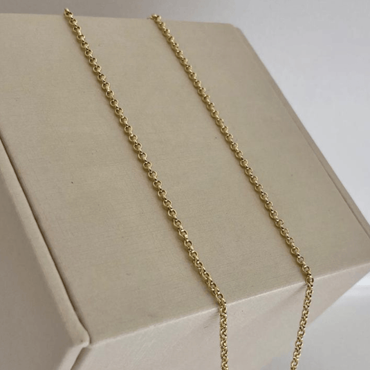 Corrente Elo Português 45cm Ouro 18k