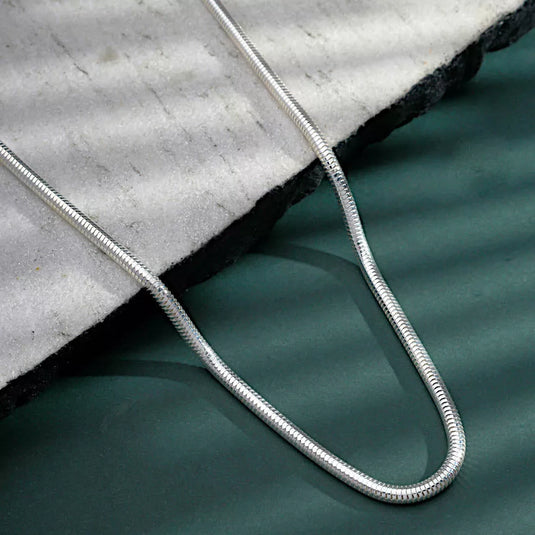 Corrente Italiana Rabo de Rato 45cm Prata 925.