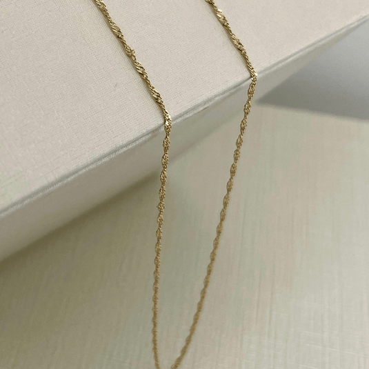 Corrente Singapura Malha Média Italiana Ouro 18k 60cm