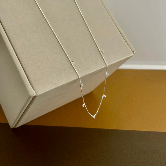 Gargantilha Pontos de Luz Mini 45cm Prata 925