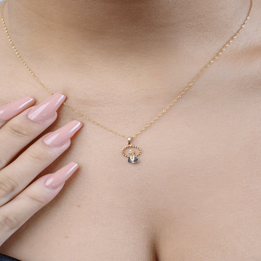 Pingente Nossa Senhora Aparecida Auréola Ouro 18k