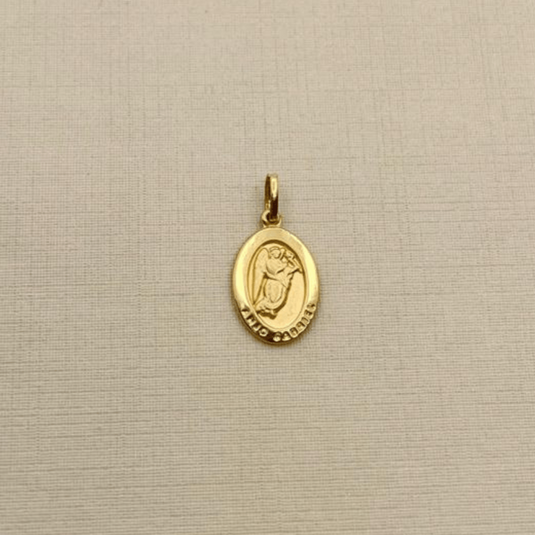  Pingente Anjo Gabriel em Ouro 18k.