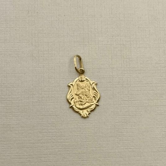 Pingente Anjo da Guarda Fosco Ouro 18k.