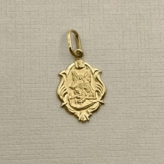 Pingente Anjo da Guarda Fosco Ouro 18k