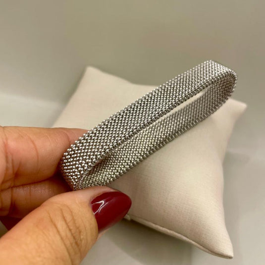 Pulseira de Aço Inox Maleável – Ideal para Berloques