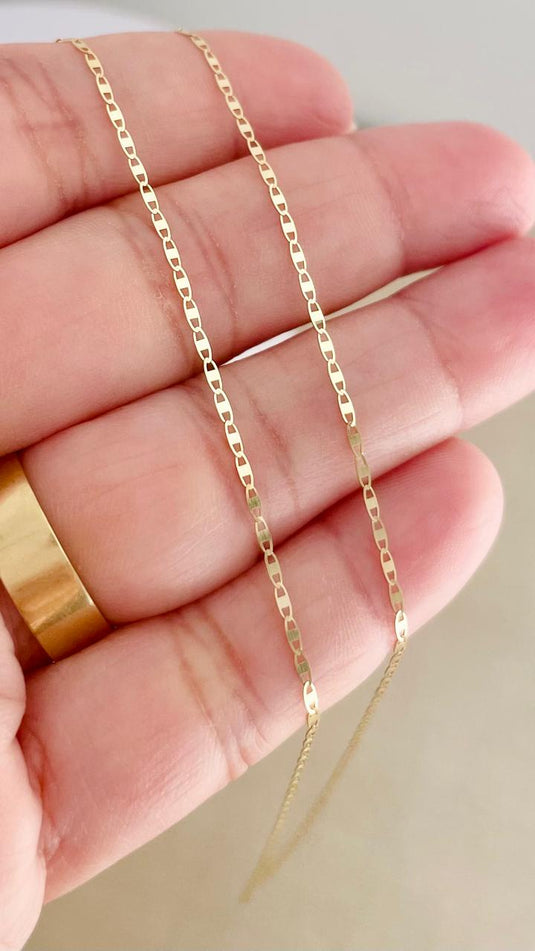 Corrente Piastrine Ouro 18k 60cm