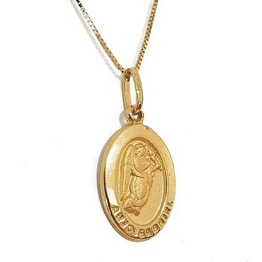 Pingente Anjo Gabriel em Ouro 18k