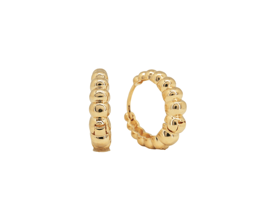Argola Fio Bolas - Semijoia Premium
